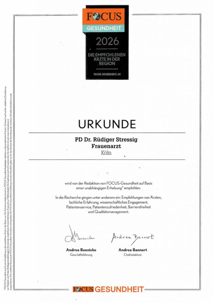 Focus Urkunde 2026 Dr. Stressig